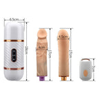 7-Frequency Telescopic Vibration Hands-Free Automatic Thrust Women's Masturbation Device Realistic Dildo Vibrator