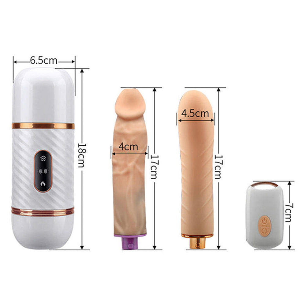 7-Frequency Telescopic Vibration Hands-Free Automatic Thrust Women's Masturbation Device Realistic Dildo Vibrator