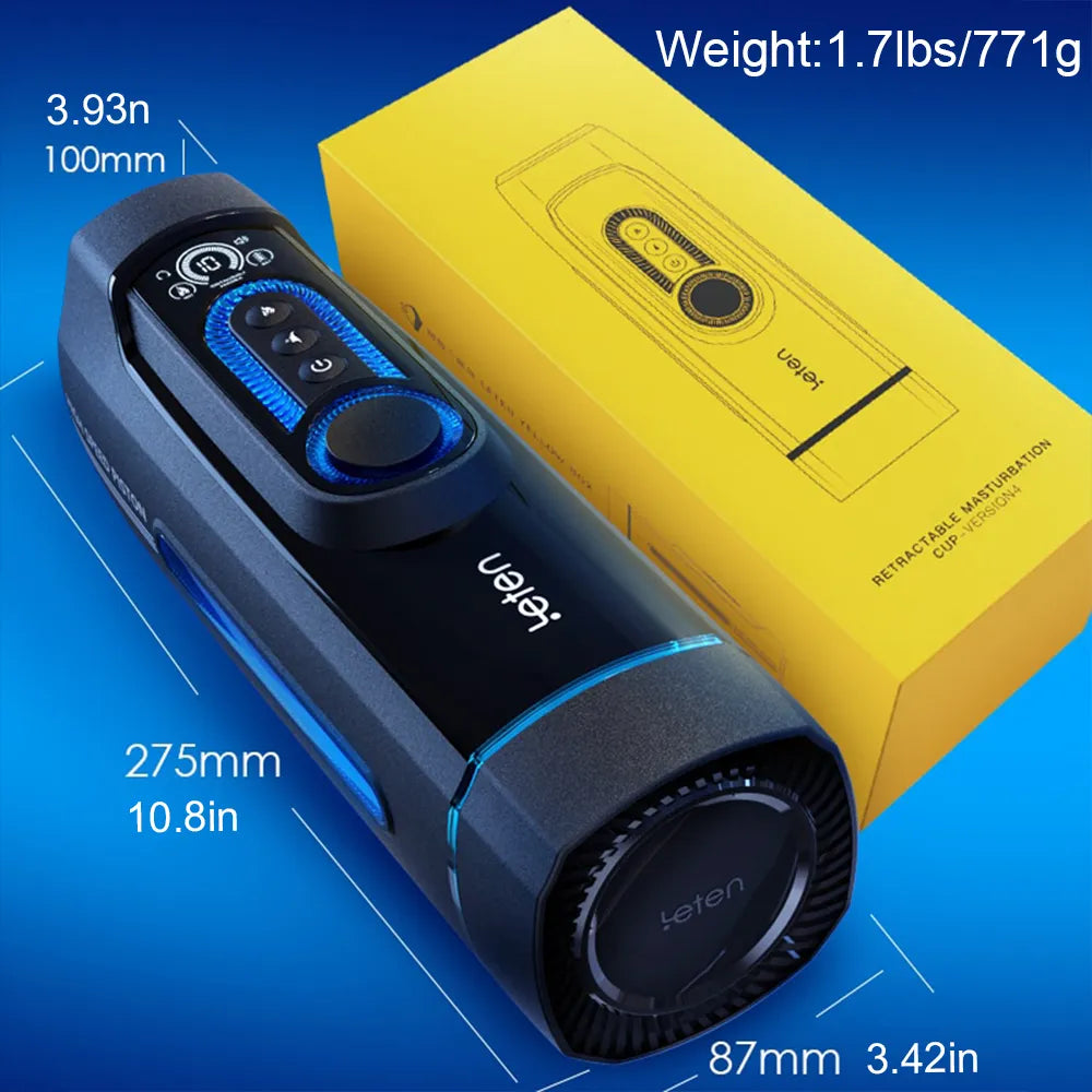 Leten X9 IV Generation Automatic Piston Telescopic Stroker Heating Male Stroker