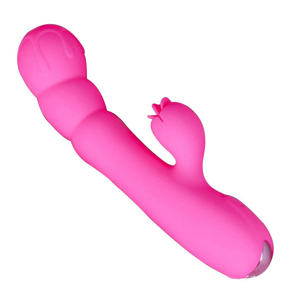 Tongue Licking Pink Dildo Electric Tongue Vibrator