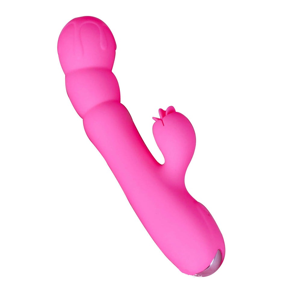 Tongue Licking Pink Dildo Electric Tongue Vibrator
