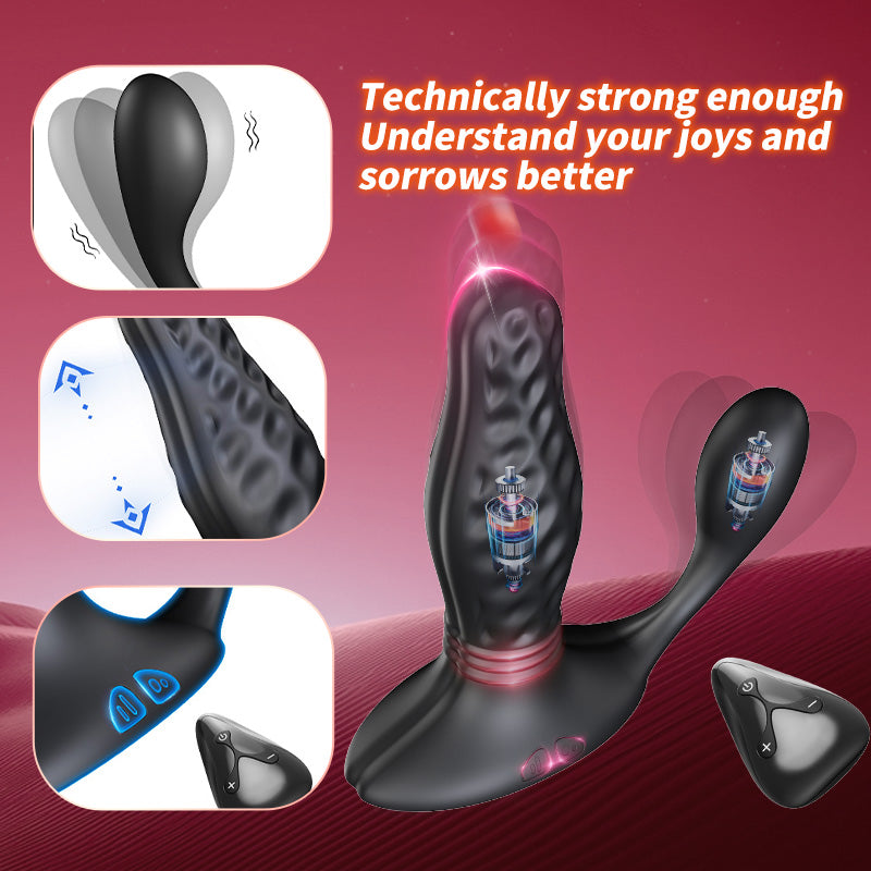 2026 New UXOL Anal Vibrators 3 Thrusting & 9 Vibrating Wireless Remote Control,  IPX7 Waterproof Prostate Massager Adult Toys
