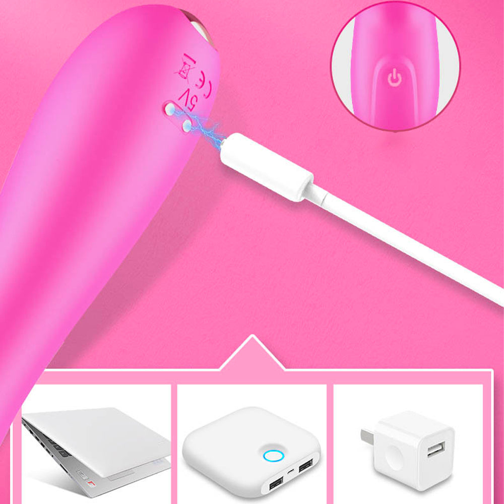 Tongue Licking Pink Dildo Electric Tongue Vibrator