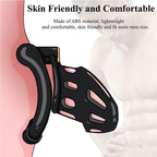 Lightweight Male Chastity Cage with 4 Size Rings