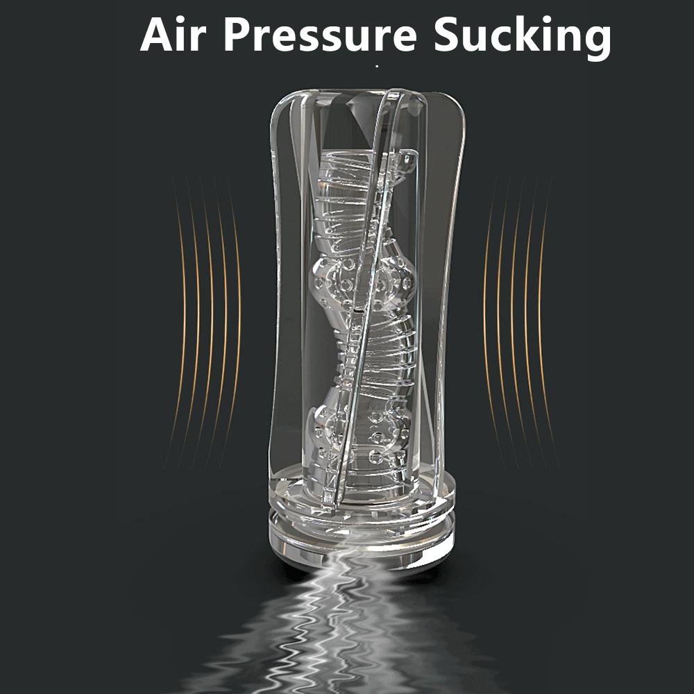 Red Eagle 10 Vibrations Air Pressure Sucking Electric Male Stroker Transparent Soft for Penis Stimulation