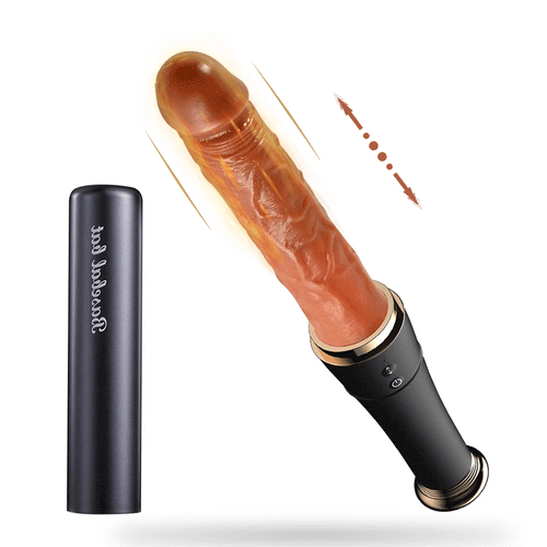 Baseball Bat 10 Vibrating & Thrusting Heating Telescopic Realistic Dildos