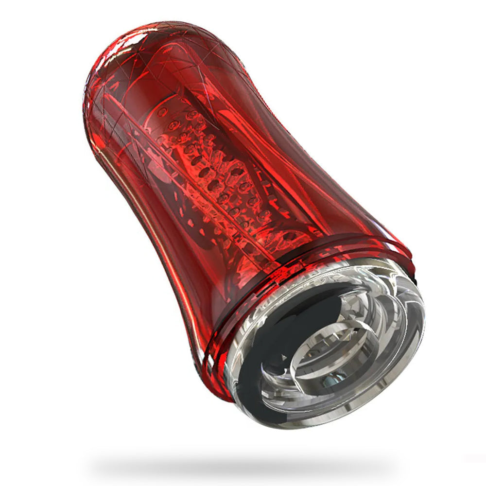 Red Eagle 10 Vibrations Air Pressure Sucking Electric Male Stroker Transparent Soft for Penis Stimulation