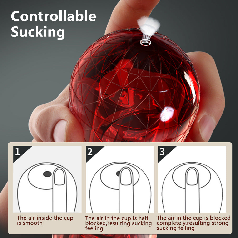 Red Eagle 10 Vibrations Air Pressure Sucking Electric Male Stroker Transparent Soft for Penis Stimulation