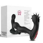 Remote Control Dual Vibrating Heated Tongue Licking Clitoris Stimulator Anal Plug