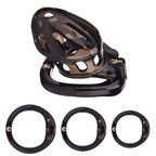 Lightweight Male Chastity Cage with 4 Size Rings