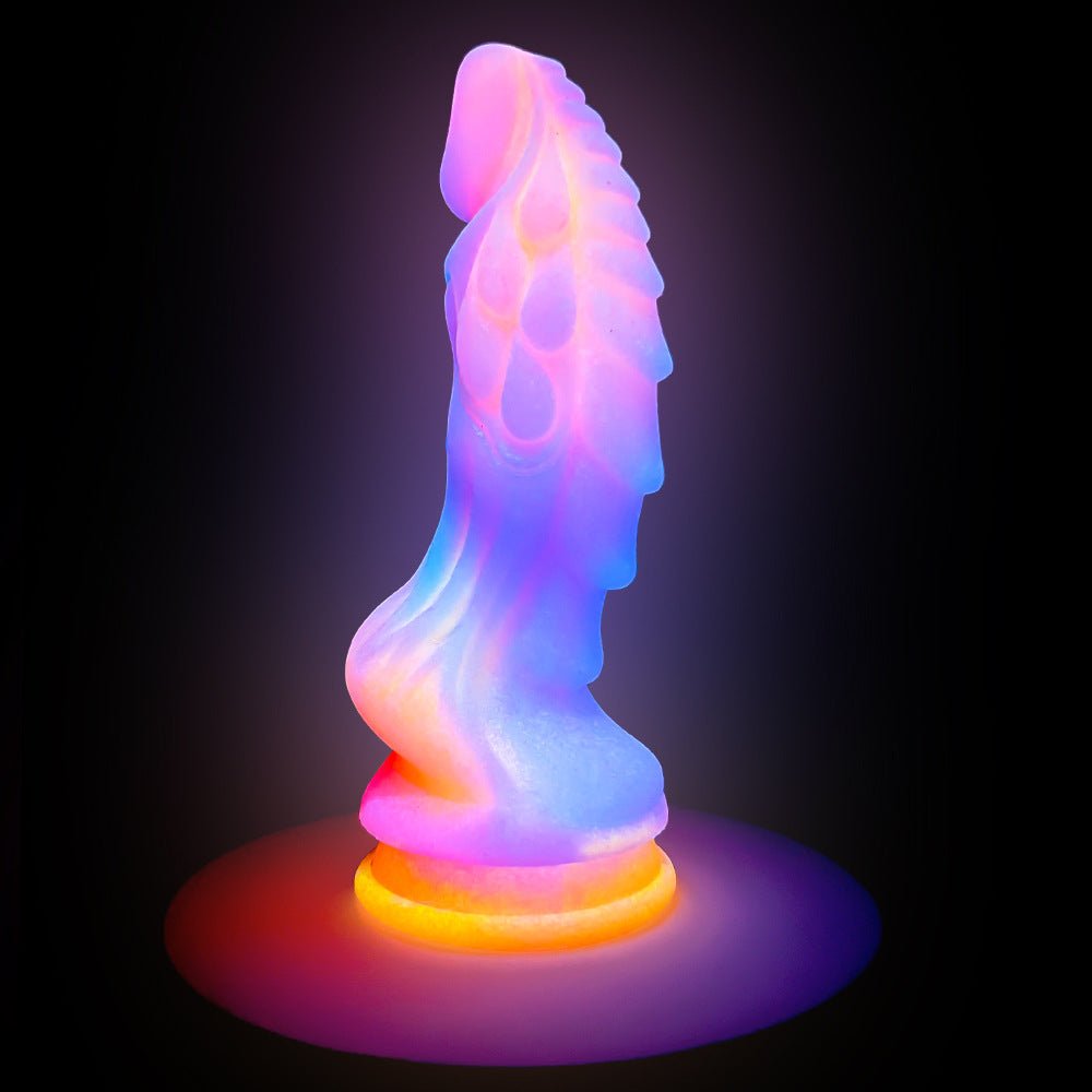 Colorful Fluorescent Luminous Realistic Dildos, Stimulates G-Spot, Dildo Plug Women and Men