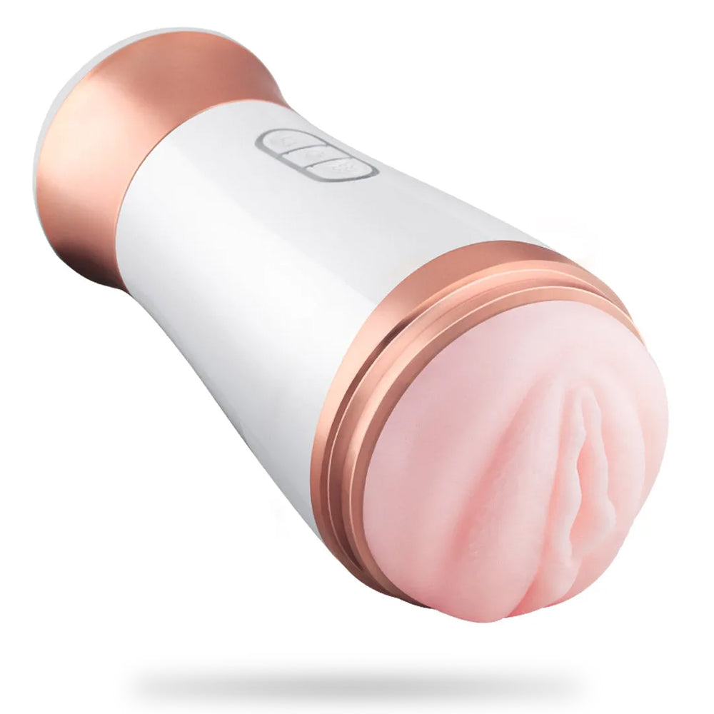 SpeedSteed Male Stroker Cup 6 Frequency Dual Vibration Mode Smart 5 Moans Realistic Textured Ultra-Soft Blowjob Toy