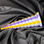 Colorful Threaded Silicone Special-Shaped Artificial Dildo