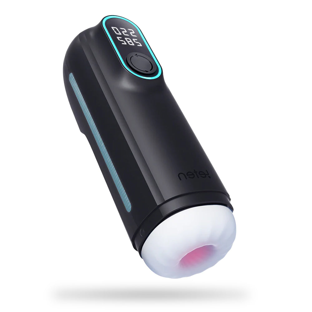 Leten – Black Hurricane Hole - 6 Modes Telescopic Suction Heating Male Stroker