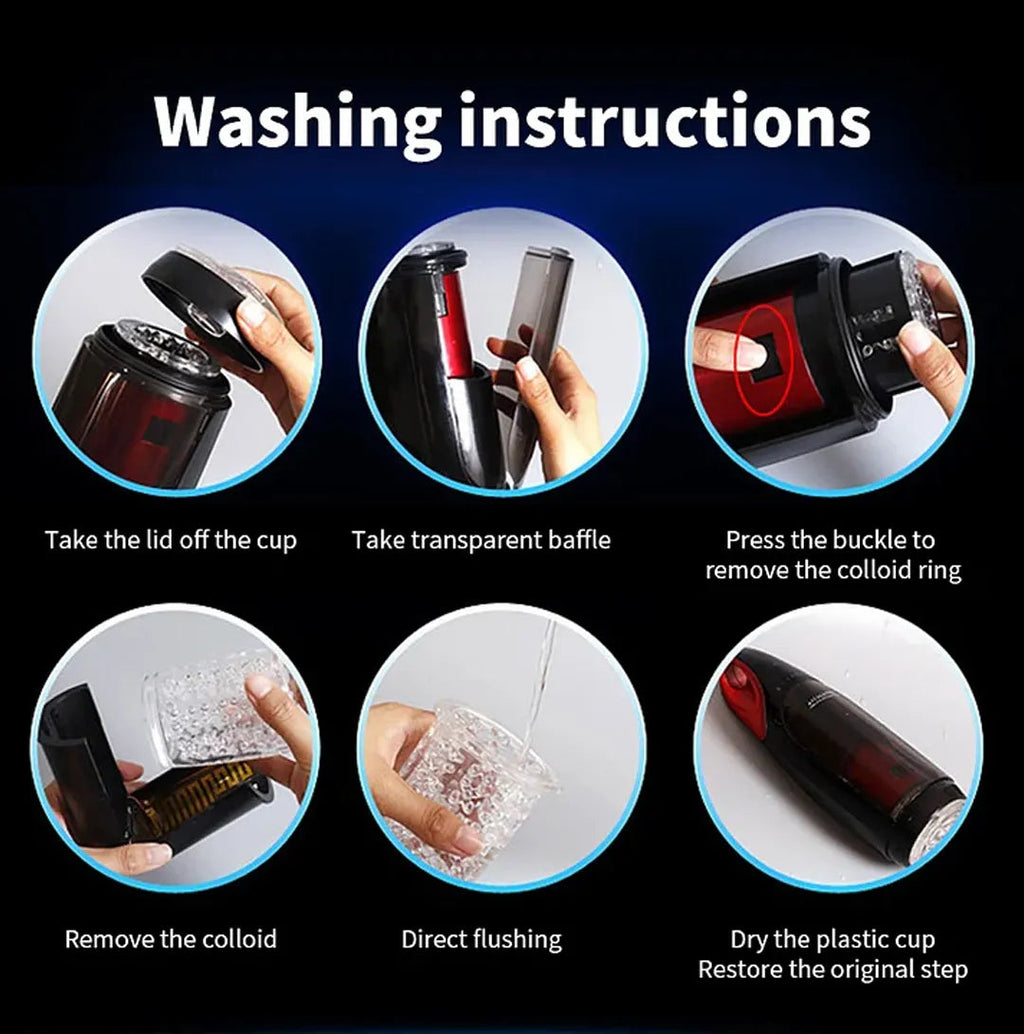The King 10 Vibration & Thrusting Automatic Male Stroker Heating Moaning Male Sex Toy