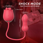 Rose Immortal Flower Double Head Telescopic Masturbator