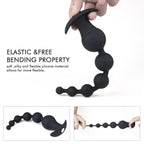 Uxol 9 Frequency Vibrating Silicone Anal Bead Charging Butt Plug