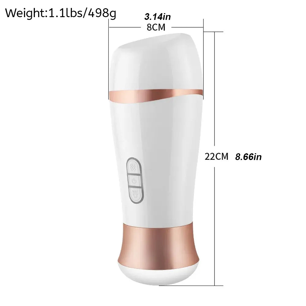 SpeedSteed Male Stroker Cup 6 Frequency Dual Vibration Mode Smart 5 Moans Realistic Textured Ultra-Soft Blowjob Toy