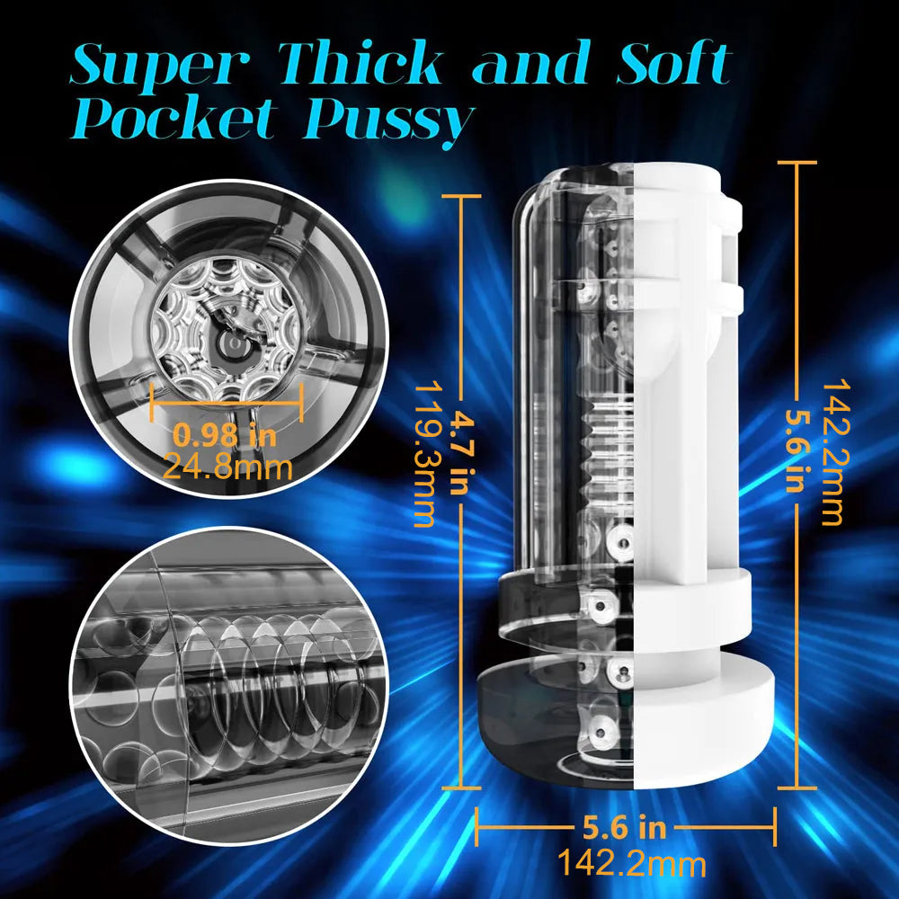 Variable Speed 10 Thrusting 4 Sucking Male Stroker Heating Voice Blowjob Toys