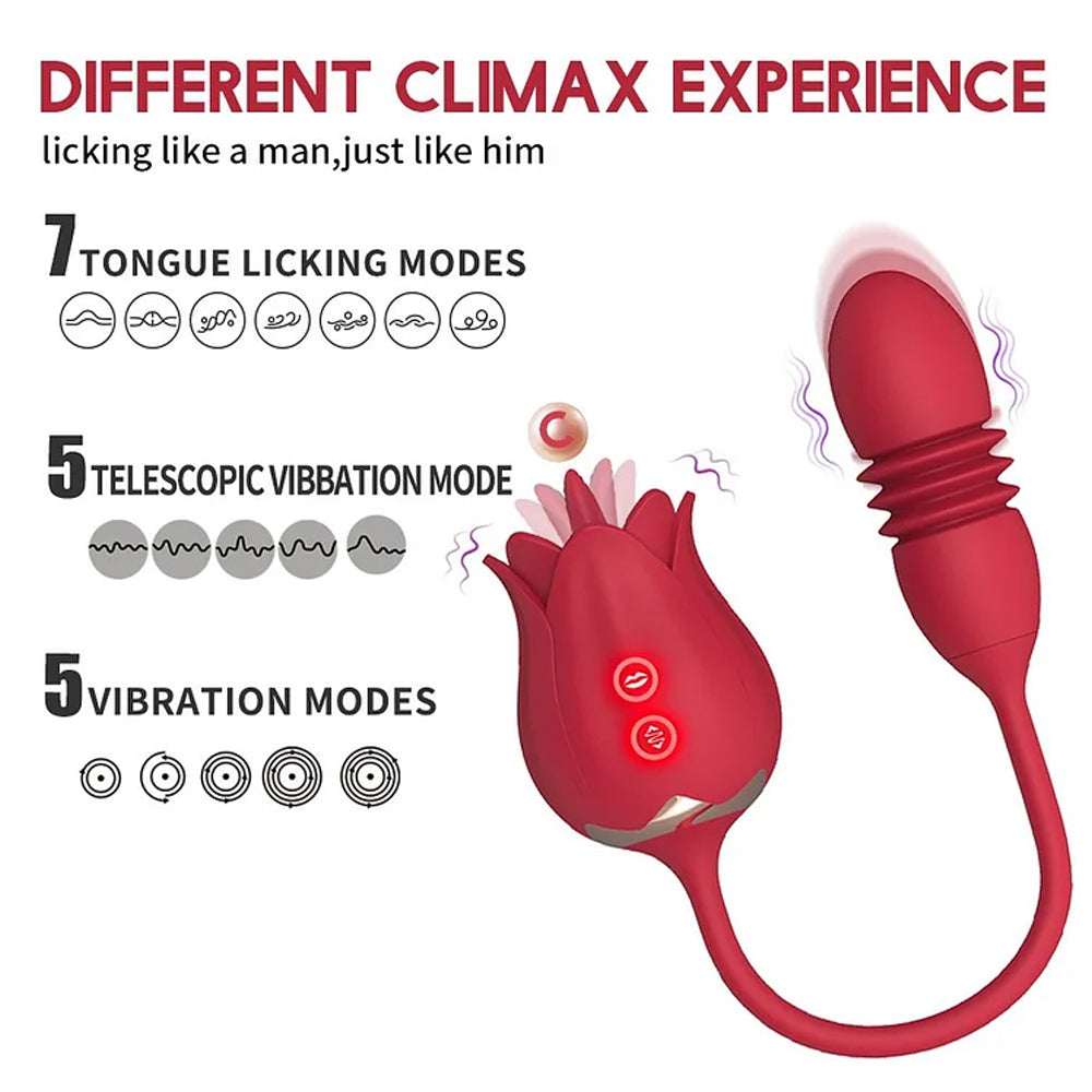 Rose Vibration Tongue Vibrator Egg Vibrator Thrusting Vibrator