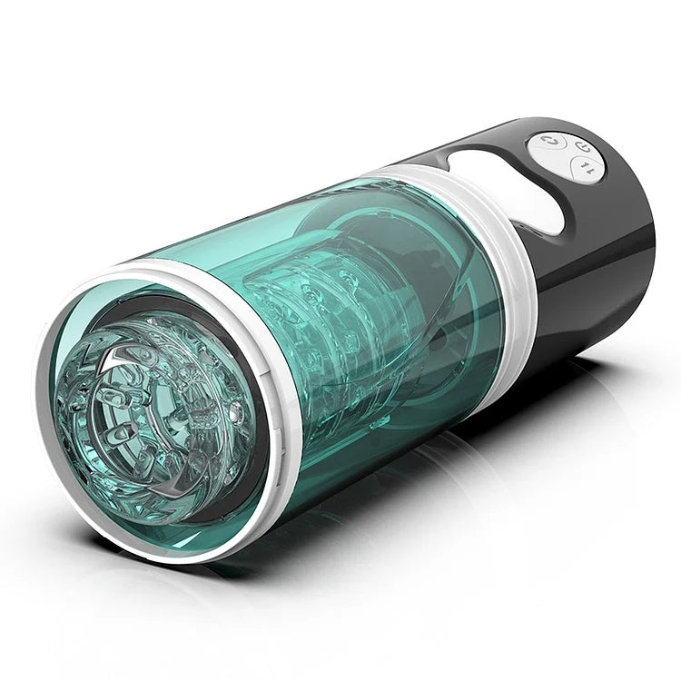 WaveRiderX Intelligent Multi-frequency Telescopic Rotation Sucking & Moaning Automatic Male Stroker with Suction Base