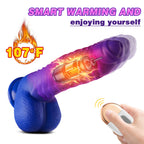 3 Thrusting 5 Vibrating Dildo Heated Colour-Changing Dildo