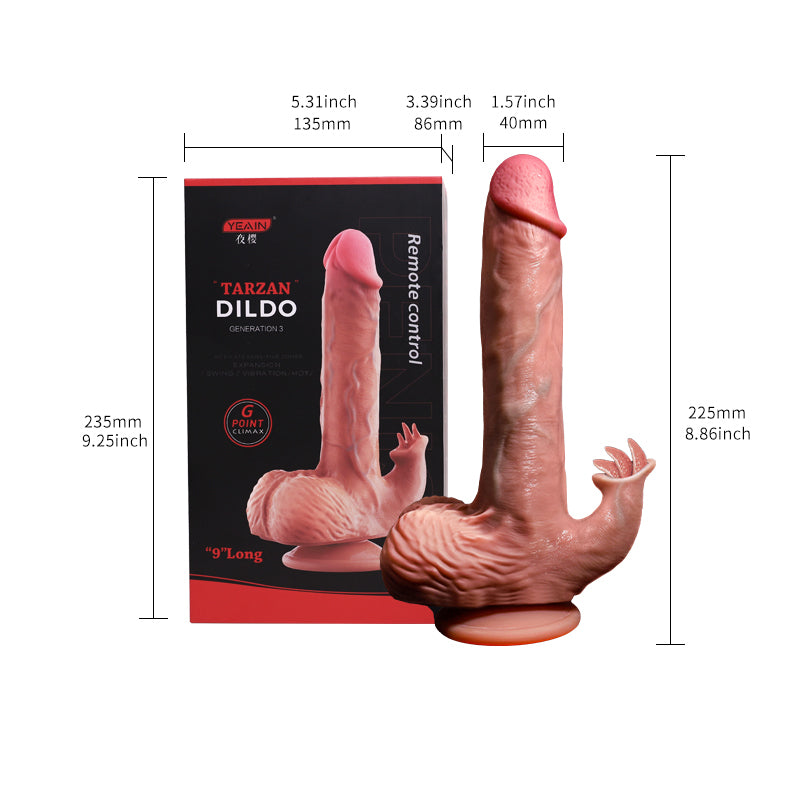 Tarzan Dildo Bendable Thrusting Dildo With Suction Cup 8.86 Inch