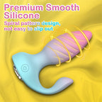 2 In 1 Remote Controlled Vibrator Clitoral Stimulator Anal Plug