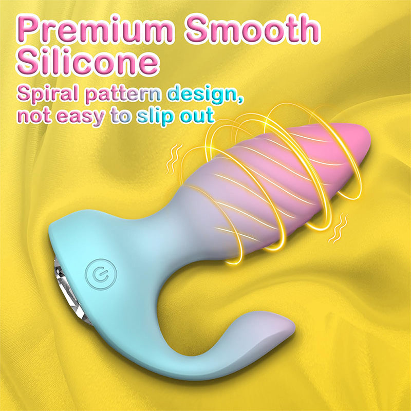 2 In 1 Remote Controlled Vibrator Clitoral Stimulator Anal Plug