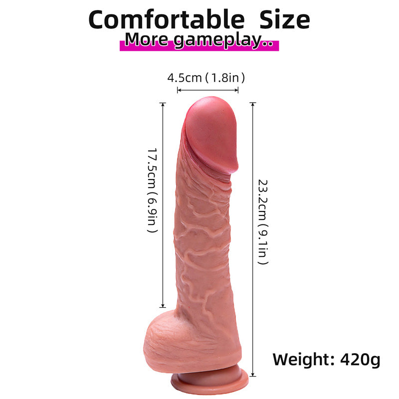 9.1 Inch Dildo Double Layer Thickening Stimulates Allovers Dildo