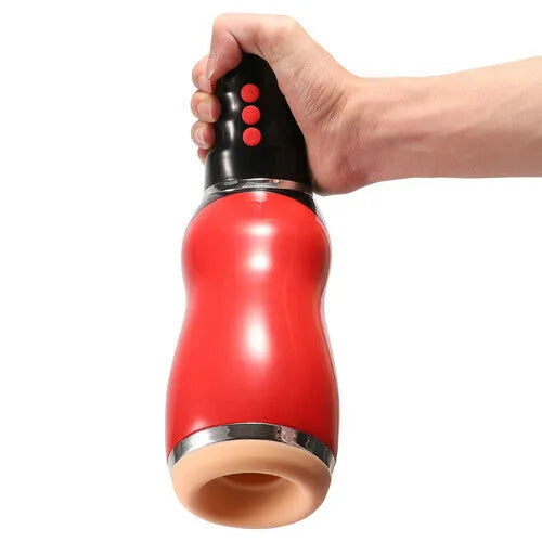 Airbag 10 Vibrating 5 Sucking Voice Male Stroker Realistic Oral Sex Deep Throat Heating Artificial Vagina Male Stroker