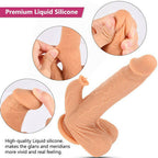 4 in 1 Clitoral Stimulation Suction Cup Realistic Dildo 8.7 Inch