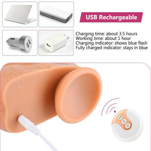 4 in 1 Clitoral Stimulation Suction Cup Realistic Dildo 8.7 Inch