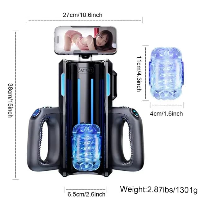Leten Cannon King Pro Fully Automatic Stroker Ultra-Long Male Stroke Machine With Handle
