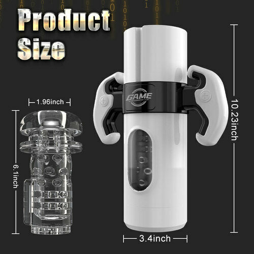 9 Thrusting & Vibrating 2 In 1 Handheld Male Stroker