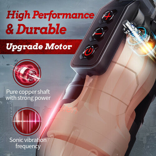 Leten Grenade Blowjob Simulator 10 Vibrating 2 in 1 Fleshlight & Pussy Pocket APP Control