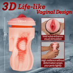 Leten Grenade Blowjob Simulator 10 Vibrating 2 in 1 Fleshlight & Pussy Pocket APP Control