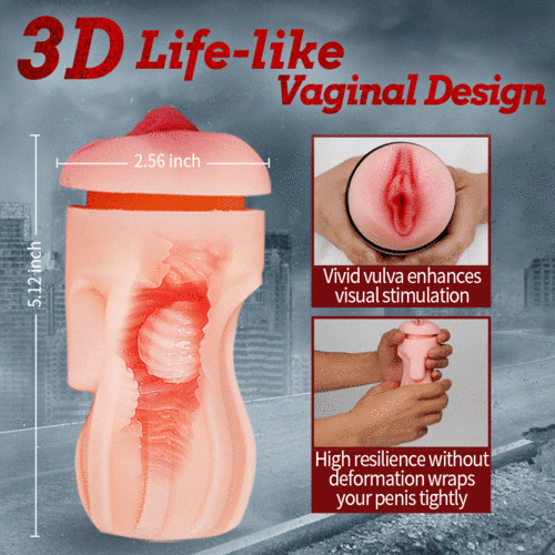 Leten Grenade Blowjob Simulator 10 Vibrating 2 in 1 Fleshlight & Pussy Pocket APP Control