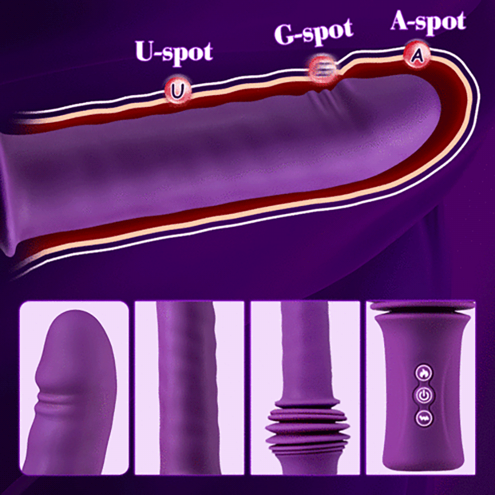 3 Thrusting & 10 Cibrating Modes Heating Thrusting Vibrating Dildo