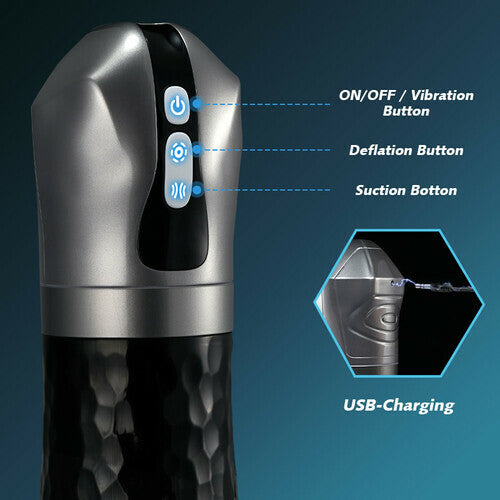 LUOGE 10 Vibrating 5 Sucking Male Stroker with Heating and Voice