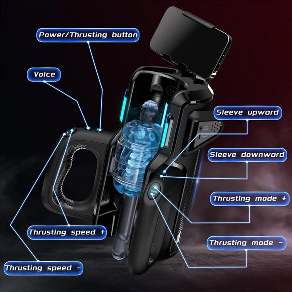 Leten Cannon King Pro Fully Automatic Stroker Ultra-Long Male Stroke Machine With Handle