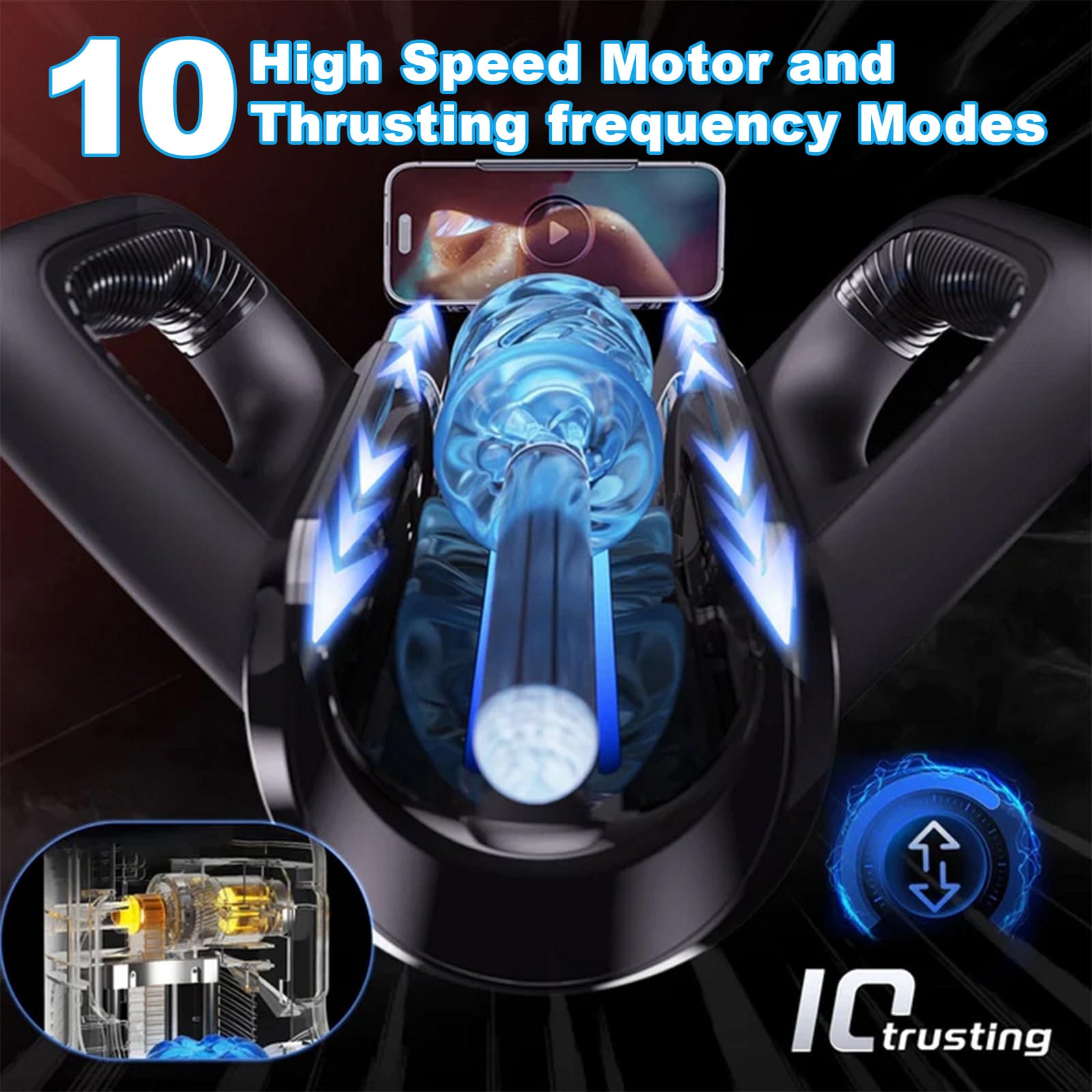 Leten Cannon King Pro Fully Automatic Stroker Ultra-Long Male Stroke Machine With Handle