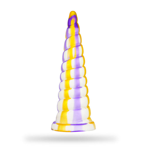 Colorful Threaded Silicone Special-Shaped Artificial Dildo