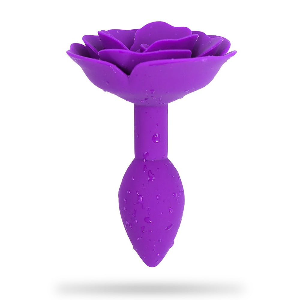 Rose Purple Butt Plug Training Anal Plug Backyard Sex Toys
