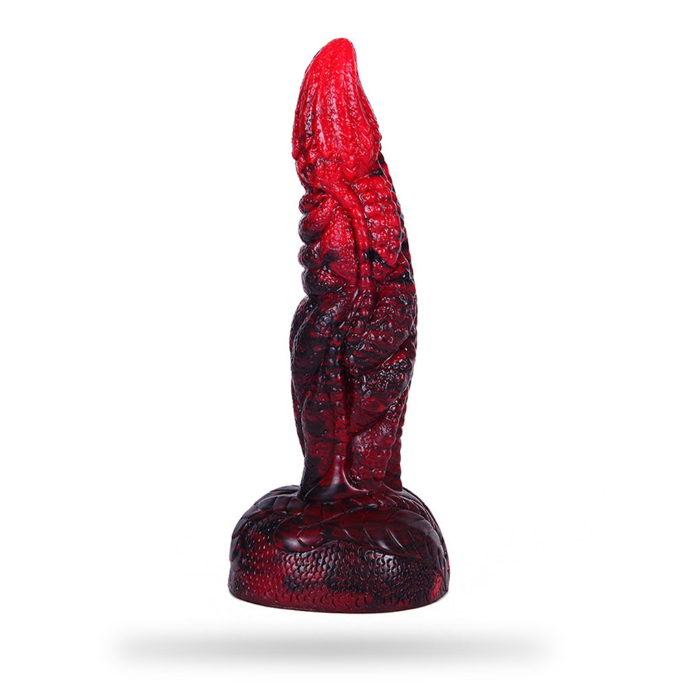 Black And Red Soft Liquid Silicone Penis Dildo