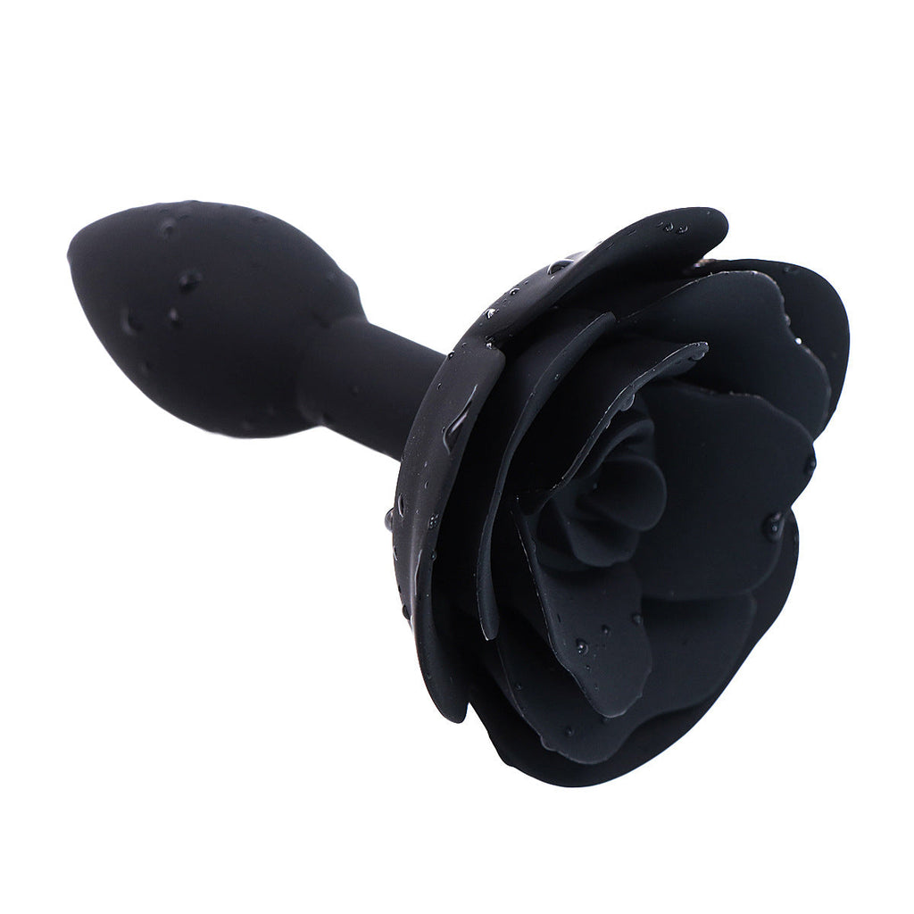 Rose Black Butt Plug Training Anal Plug Sex Toy