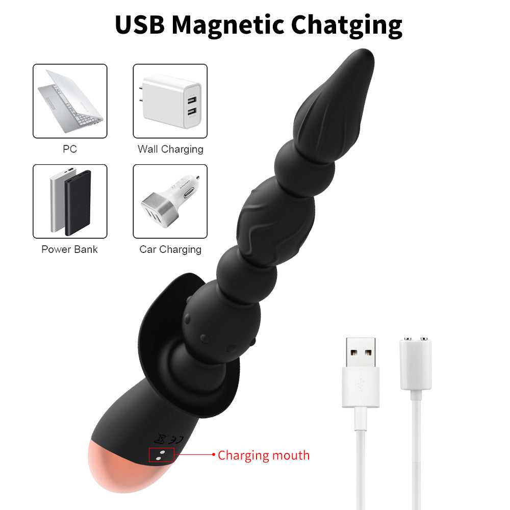 Strong Shock Lianzhu Silicone Pull Bead Back Court Anal Plug