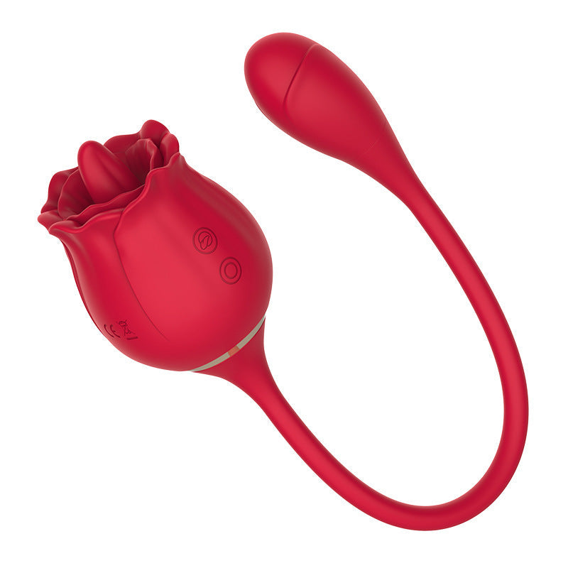 Rose Vibrator Tongue Licking Clitoris Stimulation With Vibrating Egg