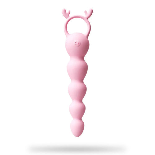 12 Frequency Pink Vibrating Anal Beads G-spot Stimulator