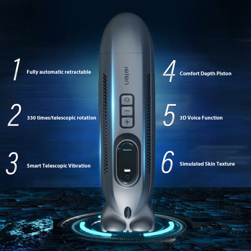 Leten Submarine Telescopic Vibration Sound Male Stroker